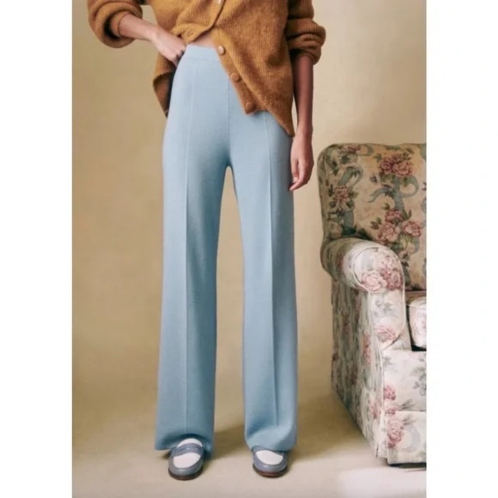 Sezane Matthew Trousers Frosted Vintage Blue XS